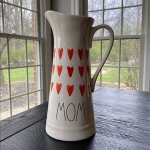 Rae Dunn Mom Watercolor Heart Vase